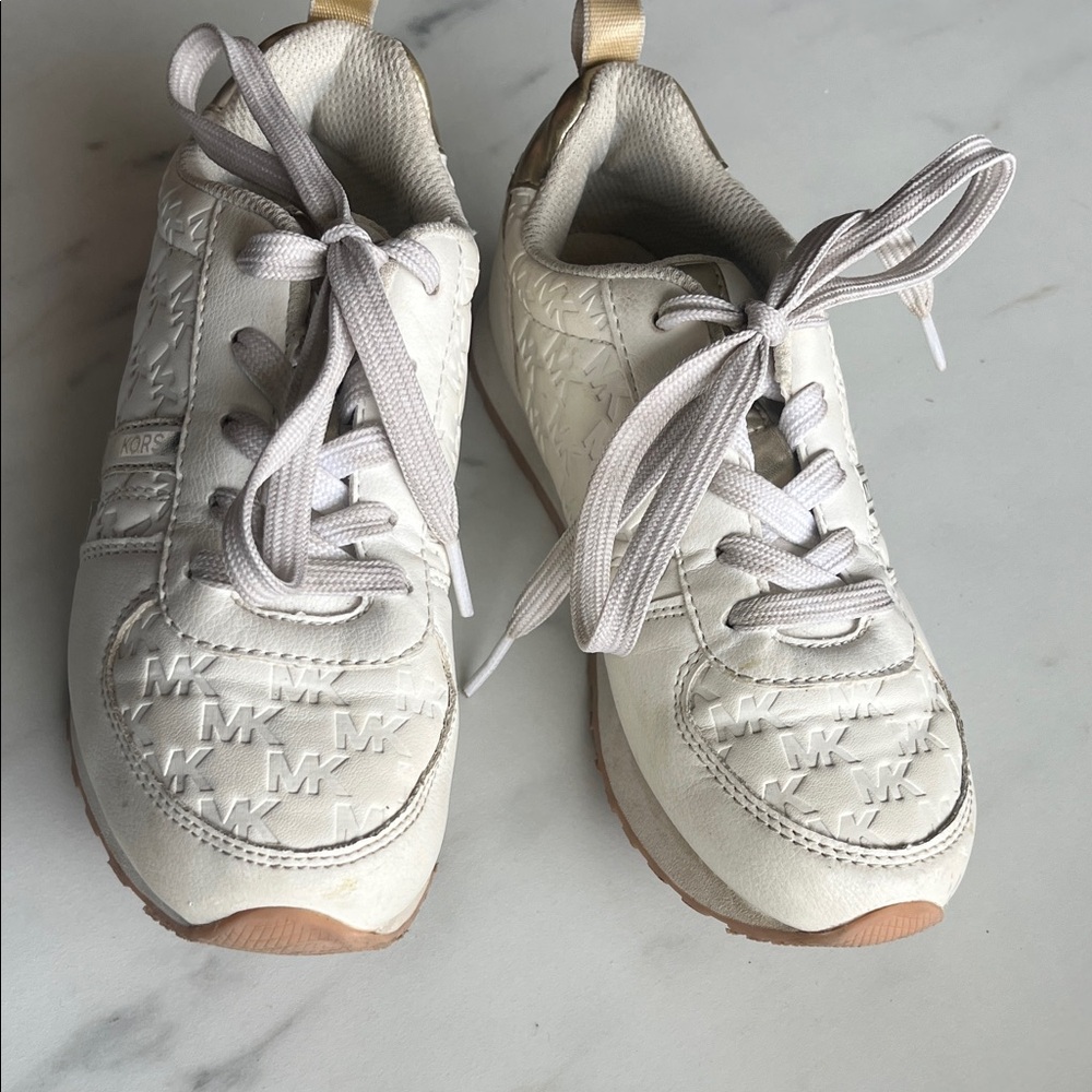 Michael Kors Kids Cream Sneakers